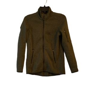 L.L. Bean Olive Green Full-Zip Fleece Jacket